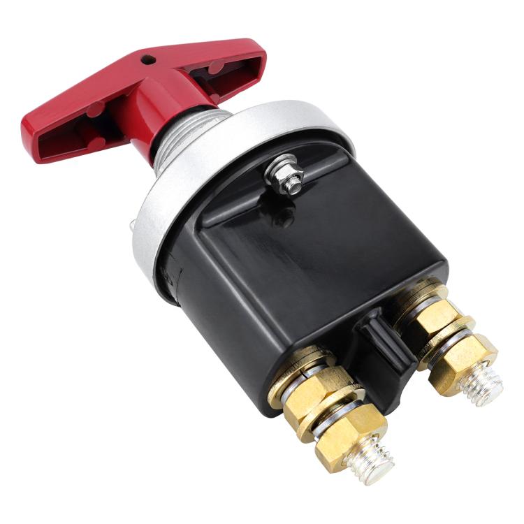 300A High Current Silver-plated Copper 12V-36V Battery Cut Off Switch with Red Handle Isolator, CP-5317