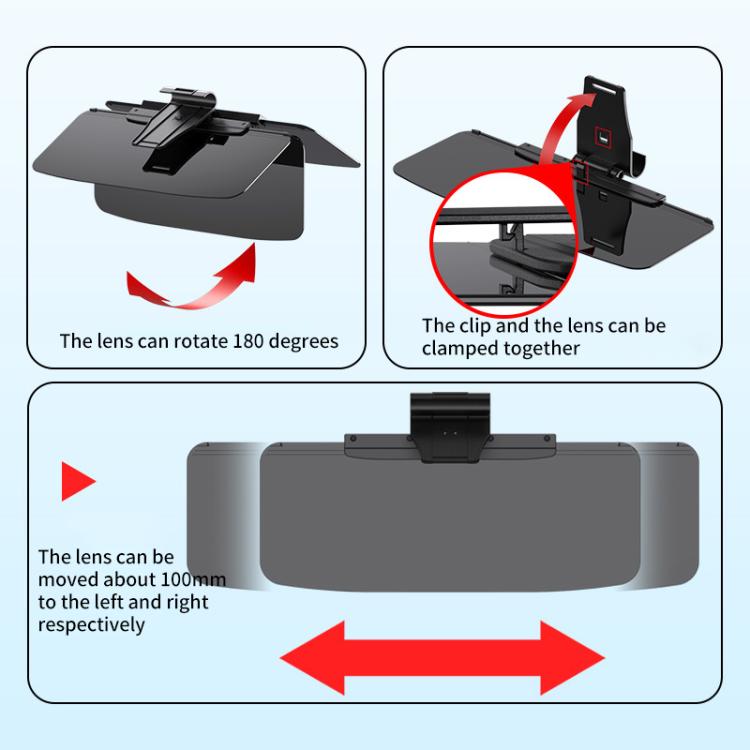 SHUNWEI SD-2302 Car Sun Visor Day Night Anti Glare Visor Adjustable Visor Protection Mirror, SD-2302