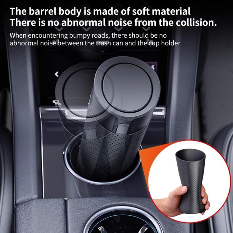 SHUNWEI SD-1612 Car Trash Can Portable Soft Cup-Shaped Waste Bin for Vehicles, SD-1612 (Black), SD-1612 (Silver)