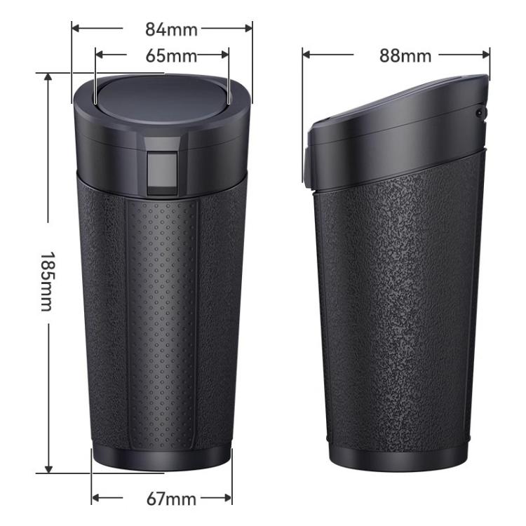 SHUNWEI SD-1612 Car Trash Can Portable Soft Cup-Shaped Waste Bin for Vehicles, SD-1612 (Black), SD-1612 (Silver)