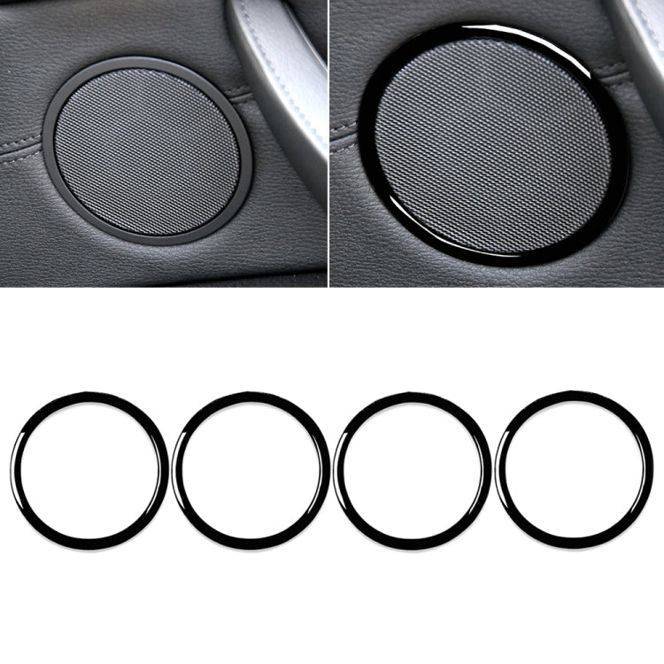 4pcs / Set Car Door Horn Ring Decorative Sticker for BMW X5 E70 2008-2013 / X6 E71 2009-2014, Left and Right Drive Universal, Door Horn Ring 4pcs