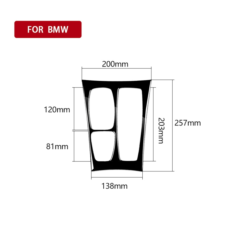 Car Right Drive Gear Panel Decorative Sticker for BMW X5 E70 2008-2013 / X6 E71 2009-2014, Right Drive Gear Panel