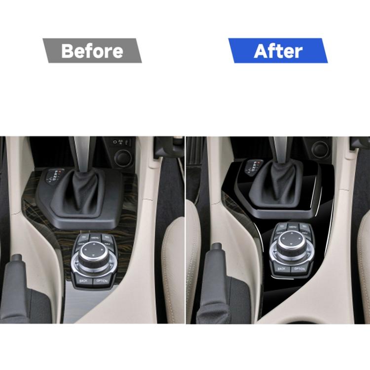 2pcs / Set Car Left Drive Gear Panel Decorative Sticker for BMW X1 E84 2011-2015, Set For X1 E84 2011-2015, Left Drive