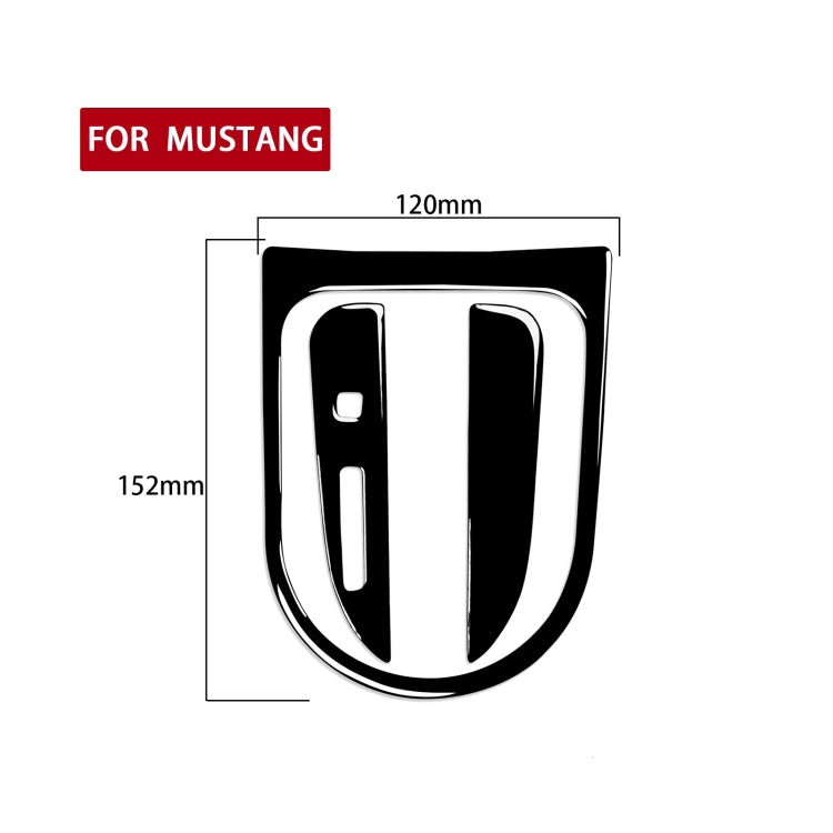 For Ford Mustang 2015-2020 Car Left Drive Gear Panel Frame Decorative Sticker Set, Set For Ford Mustang 2015-2020, Left Drive