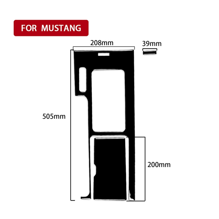 For Ford Mustang 2009-2013 Car Left Drive Gear Panel Decorative Sticker Set, For Mustang 2009-2013