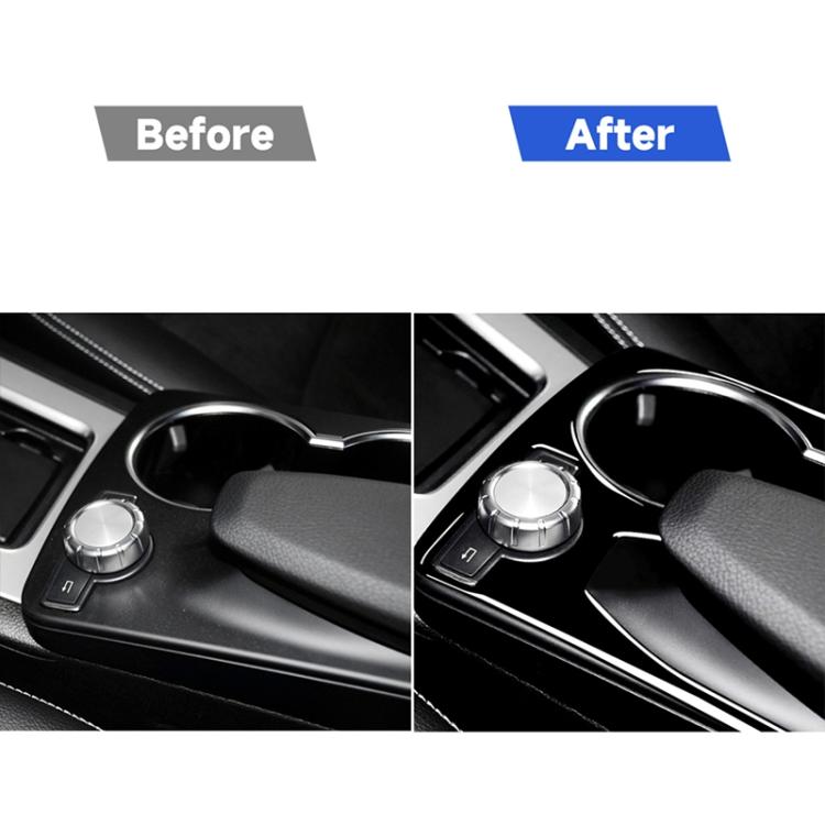 Car Left Drive Central Armrest Box Cup Holder Frame Decorative Sticker For Mercedes-Benz GLK 2008-2015, For GLE 2015-2018, Cup Holder Frame, Left Drive
