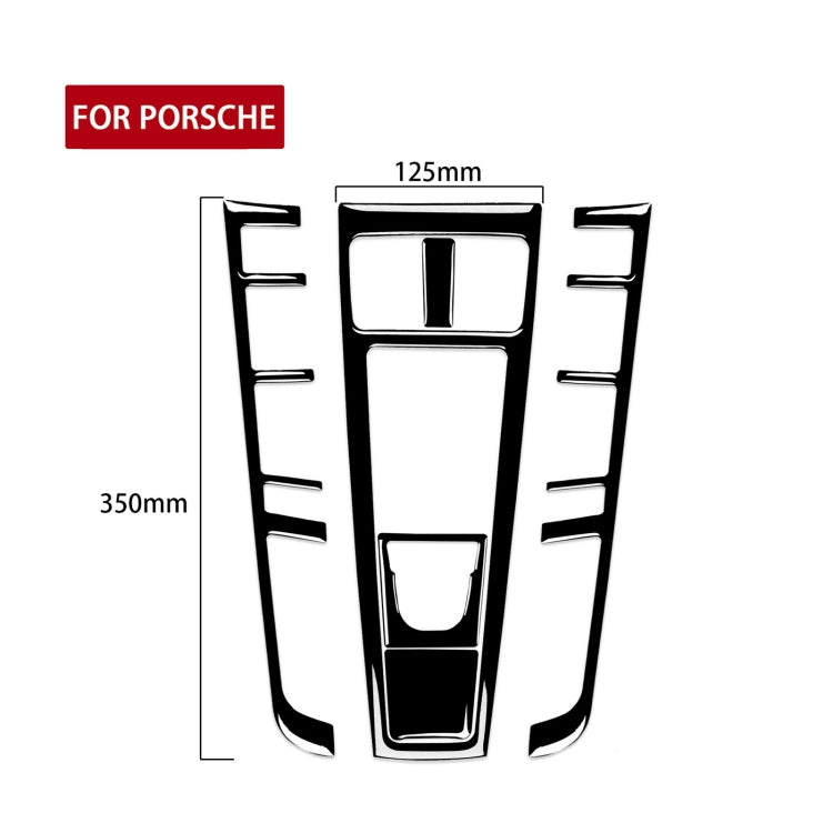For Porsche Macan 2014-2021 Car Gear Panel Decorative Sticker 5pcs / Set, Left and Right Drive Universal, For Macan 2014-2021, Gear Panel Set