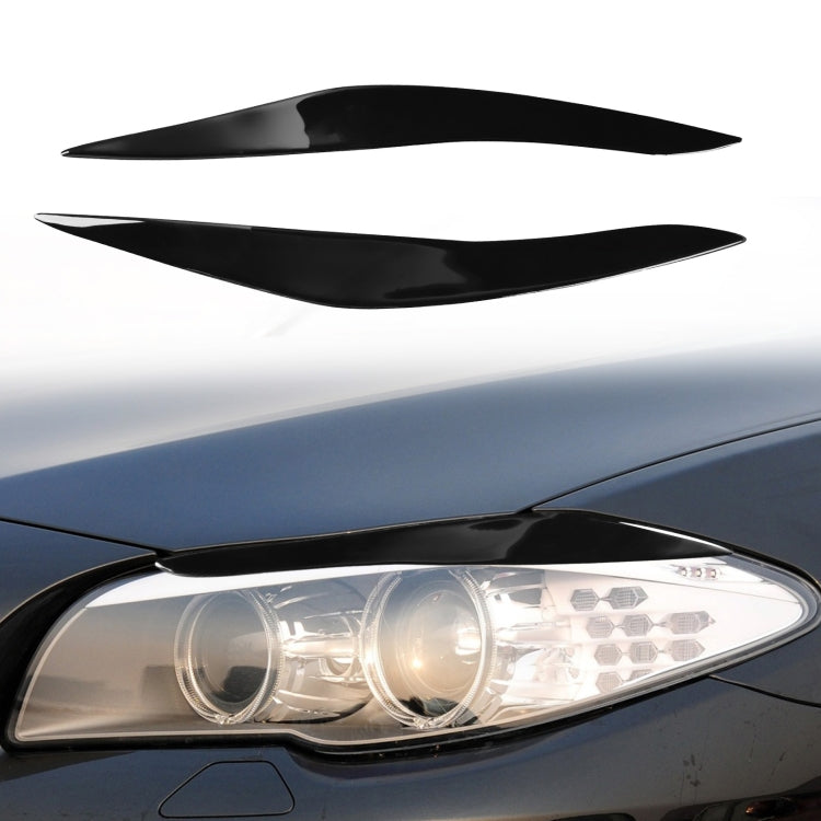 Pair Car Lamp Eyebrow Soft Decorative Sticker for BMW 5 Series F10 2010-2013, For BMW 5 Series F10 2010-2013
