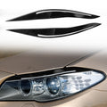 Pair Car Lamp Eyebrow Soft Decorative Sticker for BMW 5 Series F10 2010-2013, with Hole, For BMW 5 Series F10 2010-2013, with Hole