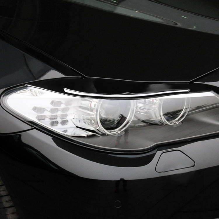 Pair Car Lamp Eyebrow Soft Decorative Sticker for BMW 5 Series F10 2010-2013, with Hole, For BMW 5 Series F10 2010-2013, with Hole
