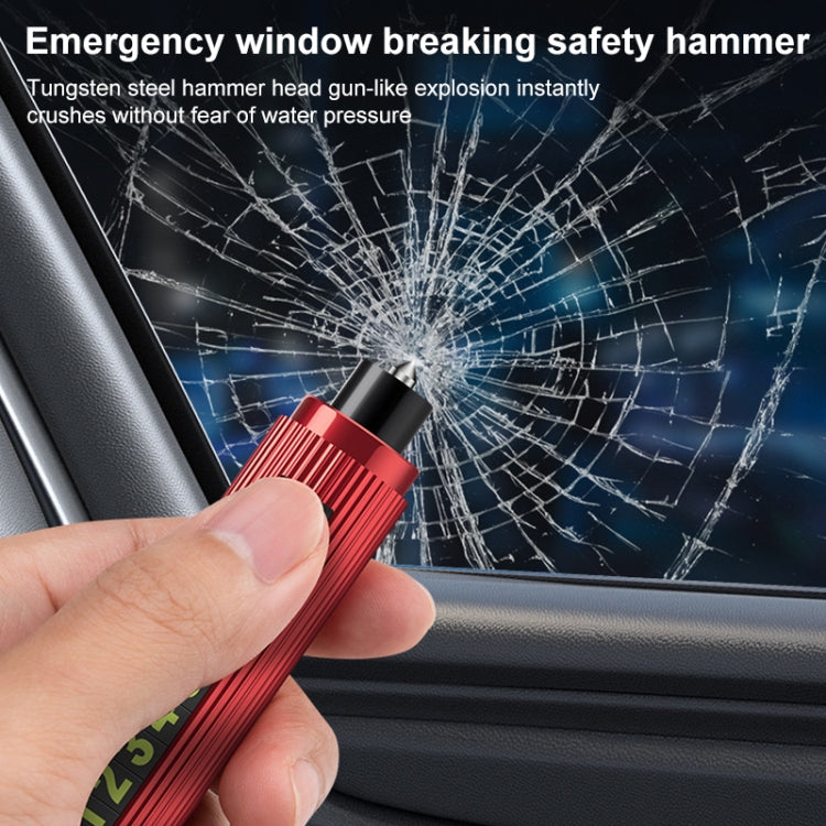 Car Multi-functional Emergency Safety Hammer Temporary Parking Dual Number Plate