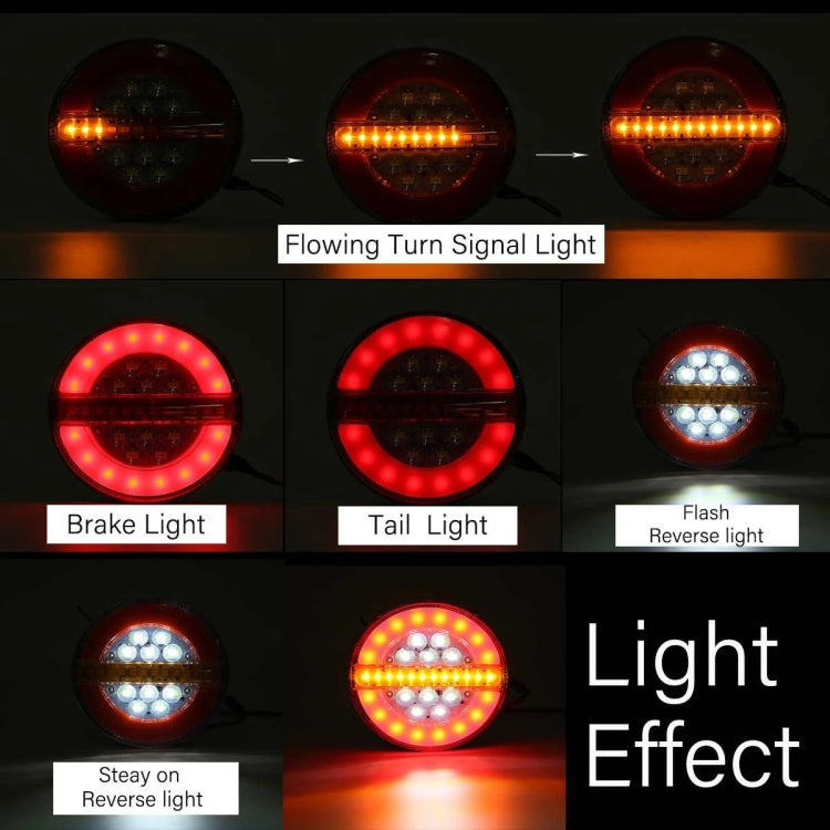 4 inch 24V Truck LED Flowing Water Taillight, 24V