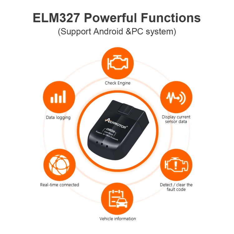 Dual Mode Bluetooth 5.1 ELM327 V1.5 OBD2 Car Fault Diagnostic Tool PIC18F25K80 Chip, Bluetooth 5.1