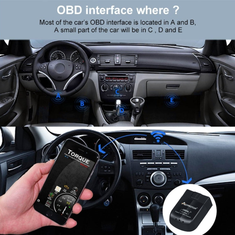 ELM327WIFI V1.5 OBD2 Car Fault Diagnostic Tool PIC18F25K80 Chip, WiFi