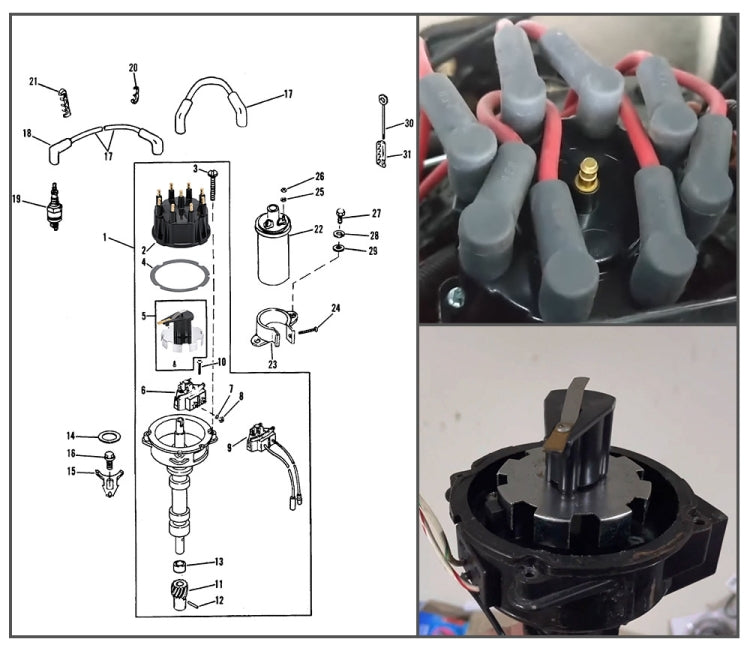 A8305 For Mercury Outboard Ignition System Distributor Cap Kit 805759Q3, 805759Q3