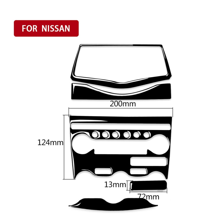 For Nissan 370Z Z34 2009- 5 in 1 Car AC Adjustment Panel Decorative Sticker, Left and Right Drive Universal, 5 in 1 AC Adjustment Panel