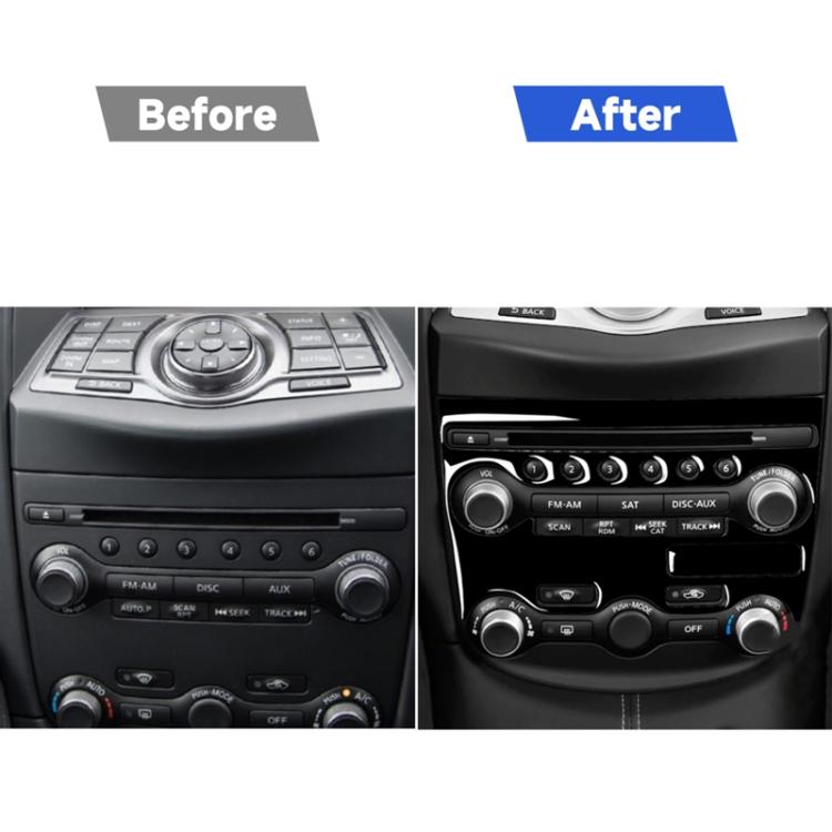 For Nissan 370Z Z34 2009- 2 in 1 Car AC Adjustment Panel Decorative Sticker, Left and Right Drive Universal, AC Adjustment Panel