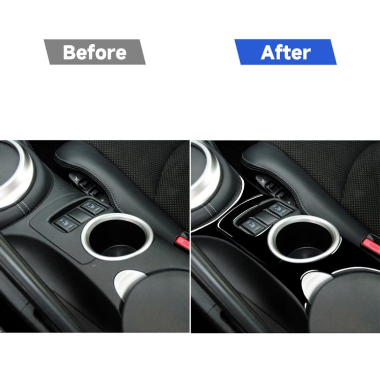 For Nissan 370Z Z34 2009- 5 in 1 Car Gear Cup Holder Panel Decorative Sticker, Left Drive, Gear Cup Holder Panel, Left Drive