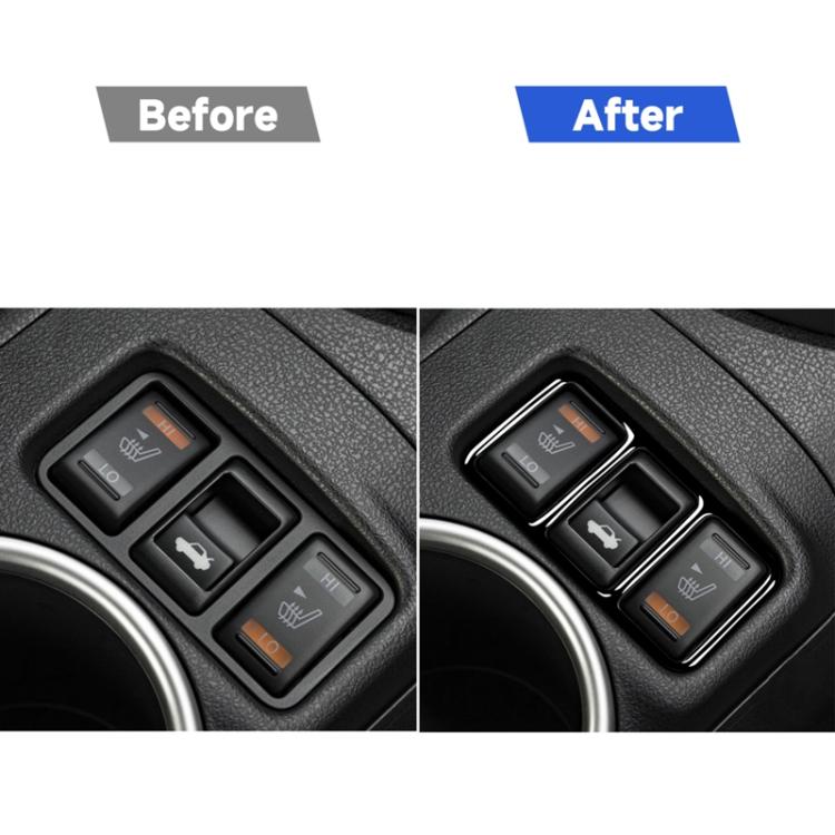 For Nissan 370Z Z34 2009- Car Central Control Heating Button Frame Decorative Sticker, Left and Right Drive Universal, Central Control Heating Button Frame