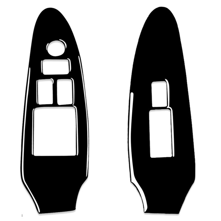 For Nissan 370Z Z34 2009- 2 in 1 Car Window Lift Panel with Hole Decorative Sticker, Left Drive, Window Lift Panel with Hole, Left Drive
