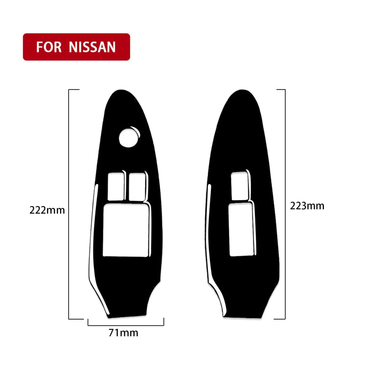 For Nissan 370Z Z34 2009- 2 in 1 Car Window Lift Panel Decorative Sticker, Left Drive, Window Lift Panel, Left Drive