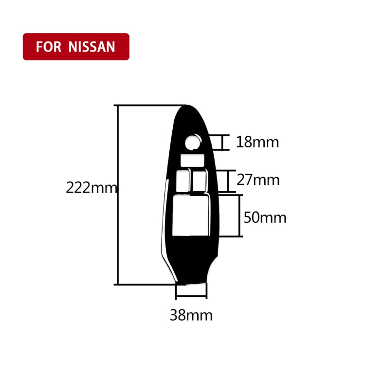 For Nissan 370Z Z34 2009- Car Driver Side Door Lift Panel with Hole Decorative Sticker, Left Drive, Driver Side Door Lift Panel with Hole, Left Drive