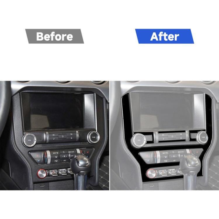 For Ford Mustang 2015-2020 Car Central Control CD Frame Decorative Sticker, Left and Right Drive Universal, Central Control CD Frame