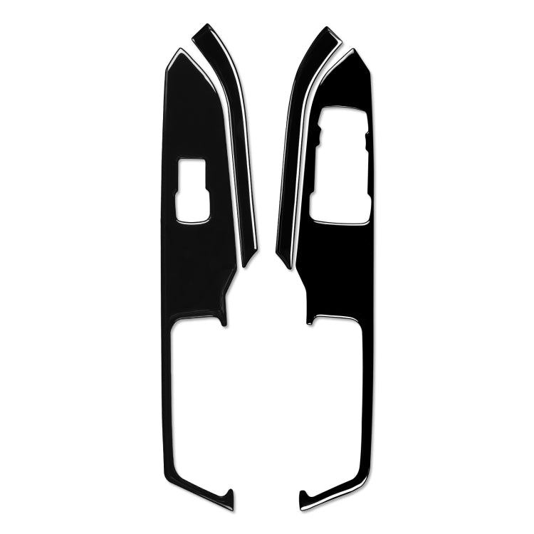 For Ford Mustang 2015-2020 4 in 1 Car Window Lift Panel Decorative Sticker, Right Drive, 4 in 1 Window Lift Panel, Right Drive