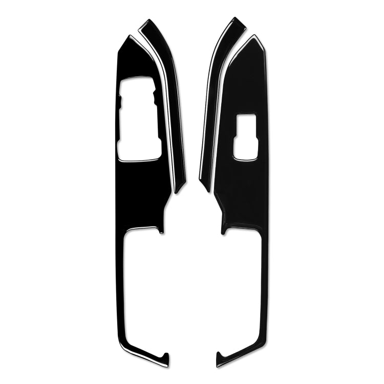 For Ford Mustang 2015-2020 4 in 1 Car Window Lift Panel Decorative Sticker, Left Drive, 4 in 1 Window Lift Panel, Left Drive