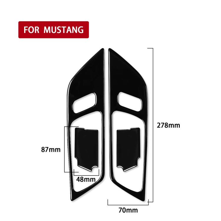 For Ford Mustang 2015-2020 Car Door Panel Decorative Sticker, Left and Right Drive Universal, Door Panel