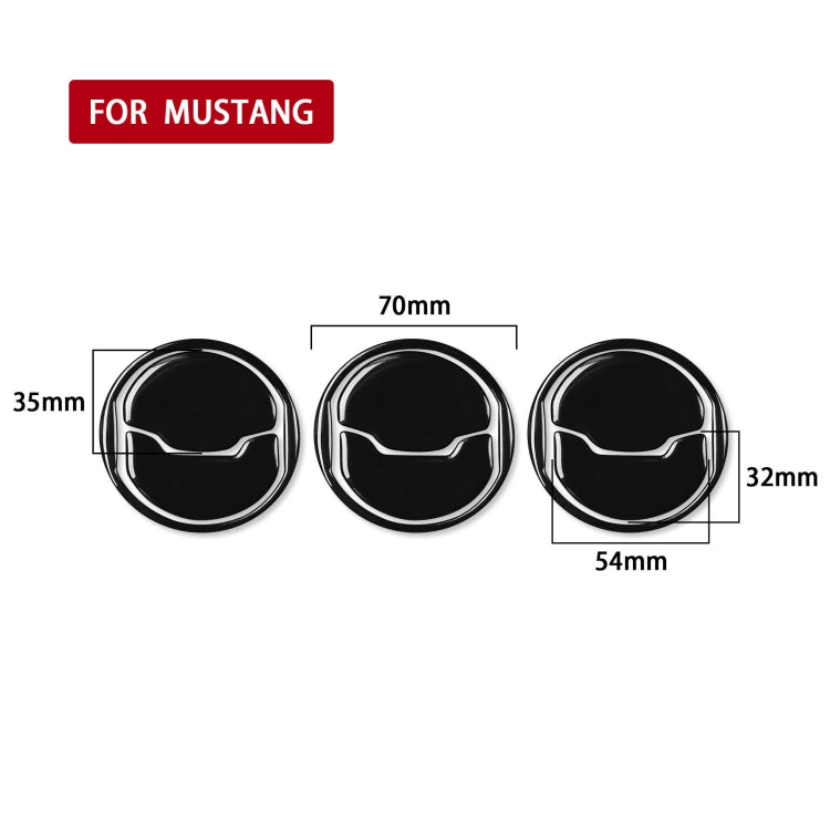 For Ford Mustang 2015-2020 9 in 1 Car Air Outlet Decorative Sticker, Left and Right Drive Universal, Air Outlet