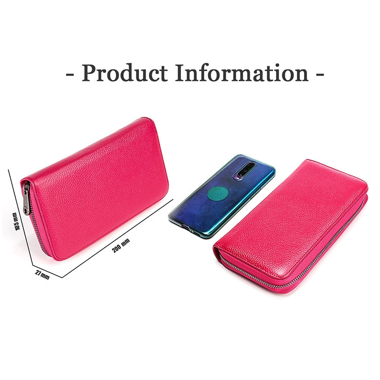 KB196 Top-grain Leather Large Capacity Multi-function 36-Bit Anti-magnetic RFID Organ Card Package Wallet