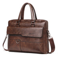 WEIXIER 8619 Retro Style PU Leather Handbag Shoulder Bag Crossbody Bag for Men, Size: 38 x 30 x 11cm, 38 x 30 x 11cm