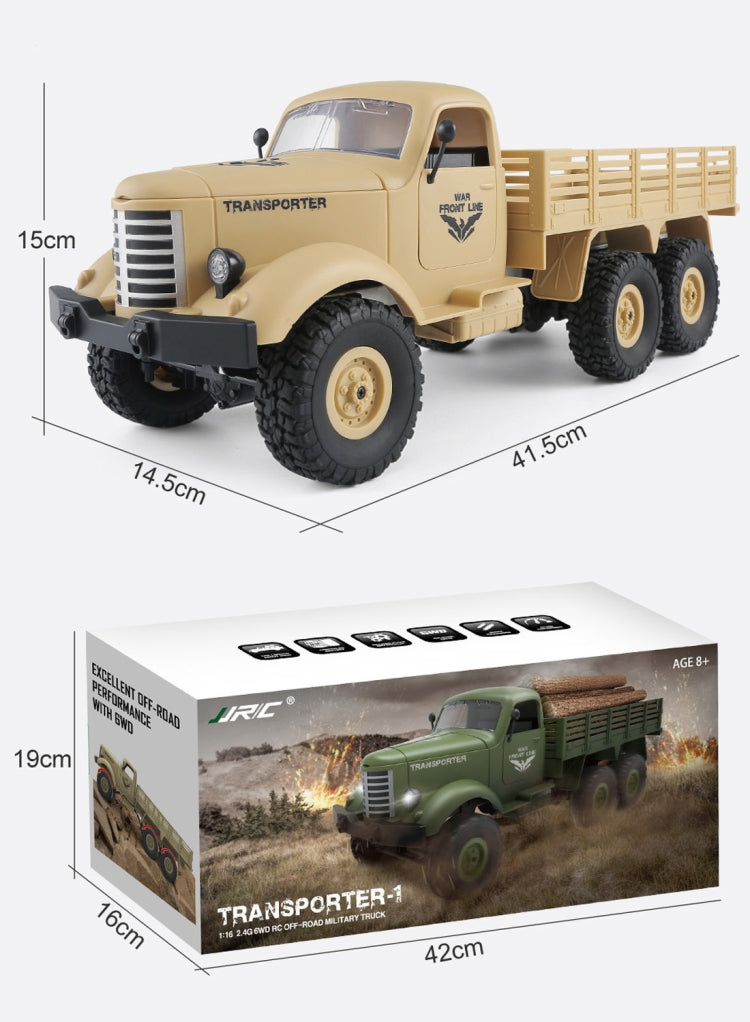 JJR/C Q60 Transporter-1 Full Body 1:16 Mini 2.4GHz RC 6WD Tracked Off-Road Military Truck Car Toy, Q60