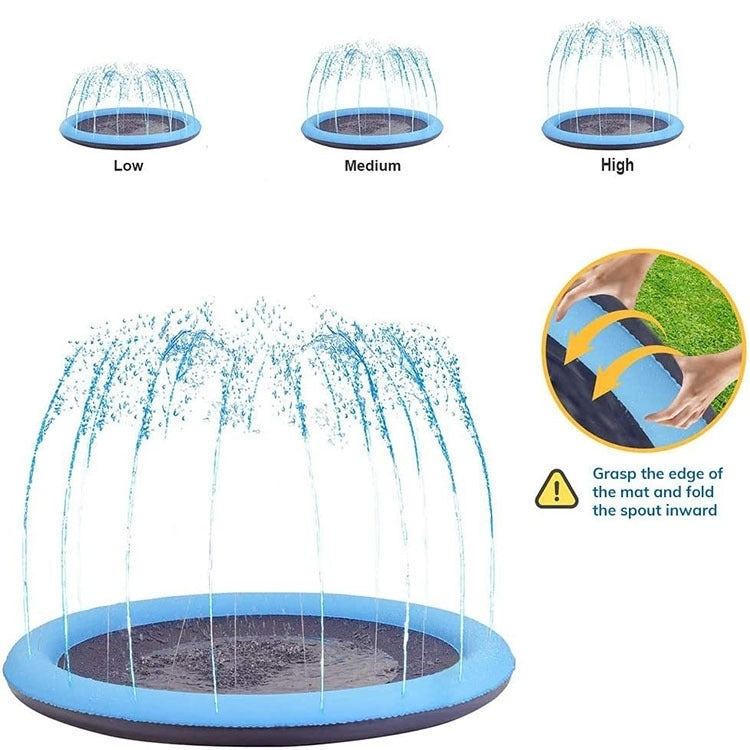 PVC Sprinkler Splash Mat for Kids Outdoor Lawn Water Fun, Diameter: 100CM