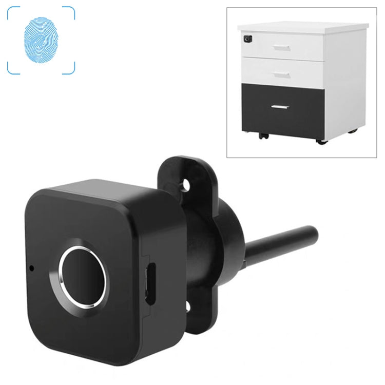 BP01-A Micro USB Charging Triple Drawer Left Hand Unlocking Smart Semiconductor Fingerprint Lock, Left Hand Unlocking