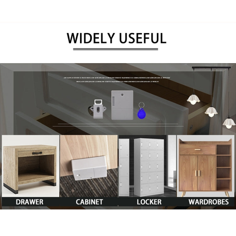 T3 ABS Magnetic Card Induction Lock Invisible Single Open Cabinet Door Lock, Single, Single Open Cabinet Door