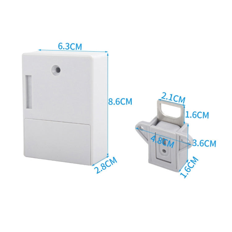 T3 ABS Magnetic Card Induction Lock Invisible Single Open Cabinet Door Lock, Single, Single Open Cabinet Door