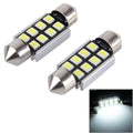 2 PCS 41mm Festoon 3W 300LM White Light 8 LED 3528 SMD Canbus Error-Free Car Reading Lamps,  DC 12, 41mm