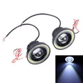 3.5 inch DC 12V 10W 900LM 7000K Car Angel Eyes Fog Lamp Foglight(White Light + White Light), 3.5 inch