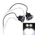 2 PCS 2.5 inch DC12-24V 10W 900LM 6500K Car Angel Eyes Fog Lamp Foglight, Cable Length: 20cm(White Light + White Light), 2.5 inch 10W 900LM/6500K  White+White