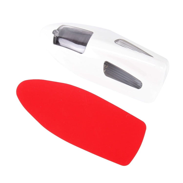 Solar Colorful Light Anti Collision Shark Fin Car Taillight LED Flash Warning Light Caution Light