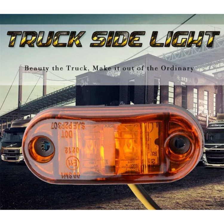10 PCS Car Truck Trailer Piranha LED Side Marker Indicator Lights Bulb Lamp, Light Color: Yellow, Yellow, White Light