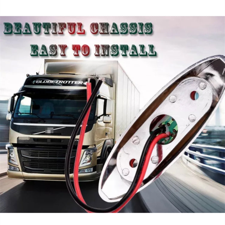 10 PCS DC 10-30V Car Truck Trailer Piranha 3-LED Side Marker Indicator Lights Bulb Lamp, Light Color: Red, 10 PCS Red Light
