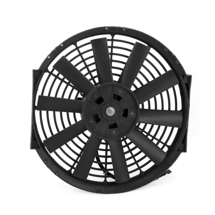 12V 80W 12 inch Car Cooling Fan High-power Modified Tank Fan Cooling Fan Powerful Auto Fan Mini Air Conditioner for Car, 12 inch (Black)