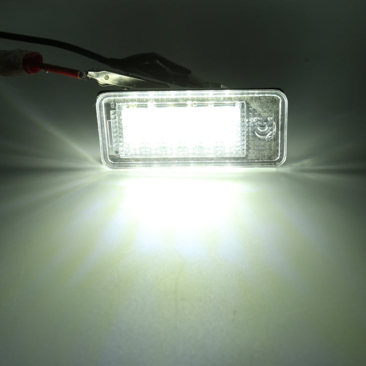 2 PCS License Plate Light with 18 SMD-3528 Lamps for Audi, For Audi