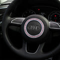 Universal Car Aluminum Steering Wheel Decoration Ring with Diamond For Start Stop Engine System, Universial
