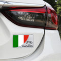 Universal Car Italy Flag Rectangle Shape VIP Metal Decorative Sticker, Italy Flag (Silver)