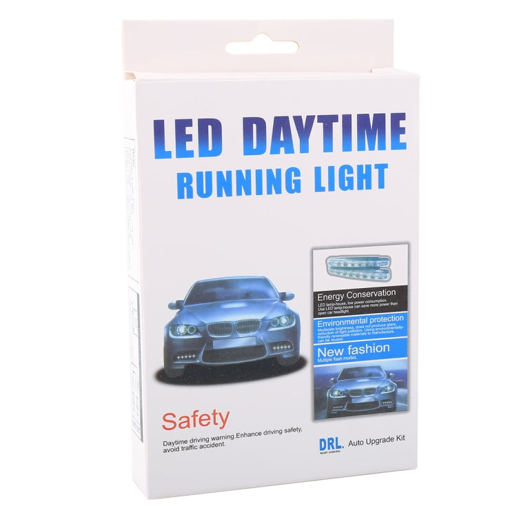 1 Pair DC9-16V 2W 120LM 7000K 8 SMD-5050-LEDs Circular Car DRL&Turn Light, 2W 120LM 7000K