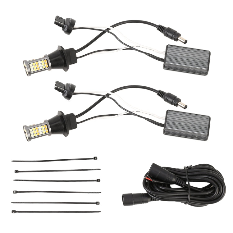 T20/7740 DC12V 3.7W 81 SMD-3030-LEDs Three Color Car DRL&Turn Light, Length: 2m, T20/7740